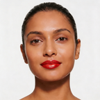 Eden with Mirage (Bright red lipstick with Transparent Golden gloss )