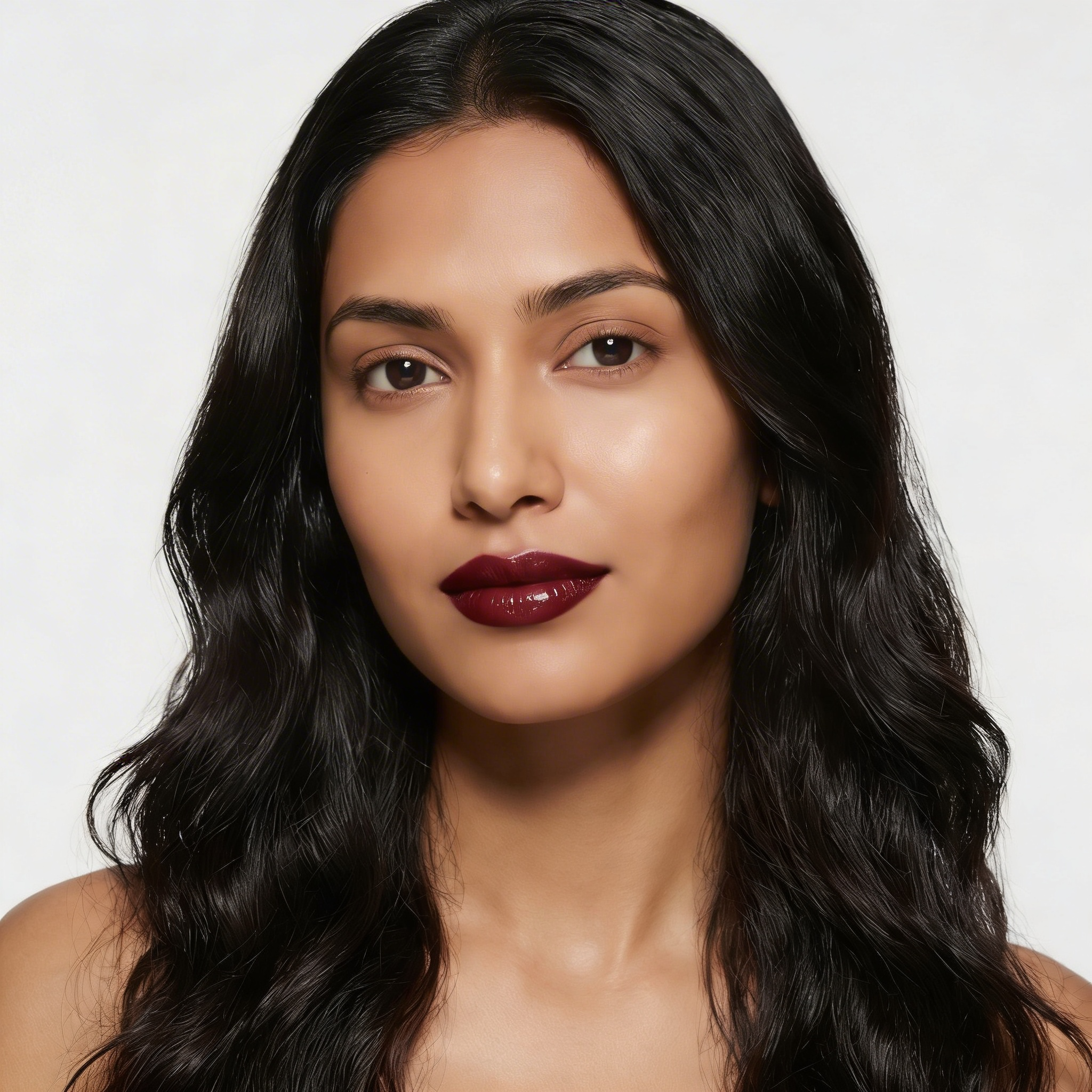 Hailey with Twilight (Wine colour lipstick with mauve gloss)