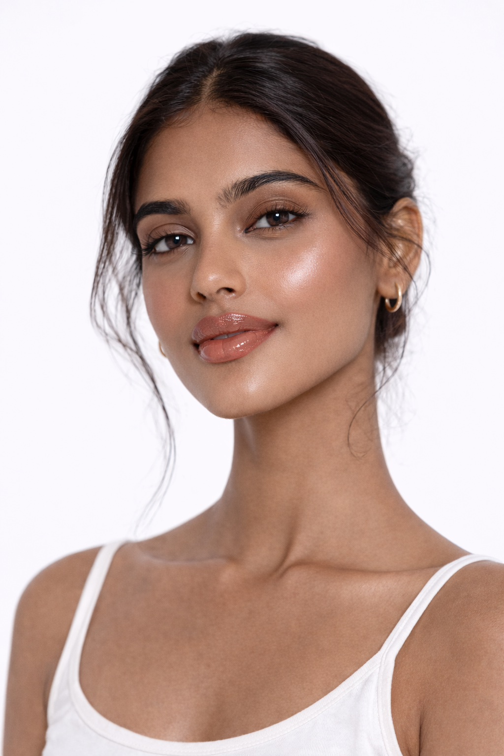 Sienna with Mirage(Peach brown lipstick with  golden gloss)